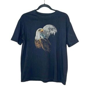 Arizona Jean Co Eagle Moon black oversized graphic tee size Small